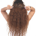 7 Clip Ear to Ear Volumizer (Curly) Light Golden Brown