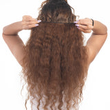 7 Clip Ear to Ear Volumizer (Curly) Light Golden Brown