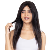 Mini Topper with Bangs Natural Black