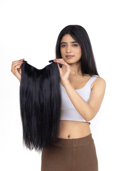 Halo Hair Extensions Natural black