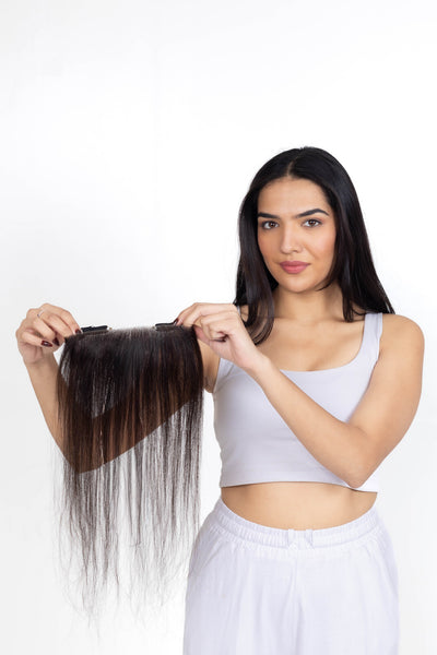 Receding Hairline Band With Elastic Dark Brown