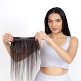 Receding Hairline Band With Elastic Dark Brown