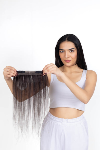 Receding Hairline Band With Elastic Dark Brown