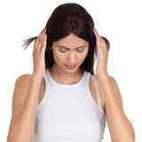 Mini Topper with Bangs Medium Chocolate Brown