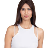 Mini Topper with Bangs Medium Chocolate Brown