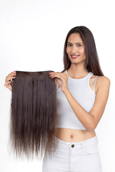 Halo Hair Extensions Medium Chocolate Brown