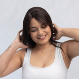 Mini Topper with Bangs Natural black