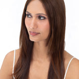 Mini Topper with Bangs Medium Chocolate Brown