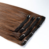 4 Clip Set - Medium Chocolate Brown