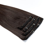 4 Clip Set - Dark brown