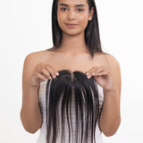 Elastic Frontal Topper Natural Black