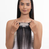 Elastic Frontal Topper Natural Black