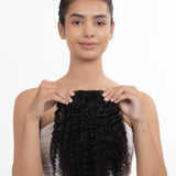 Curly Top Knot Natural Black
