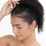 Curly Top Knot Natural Black