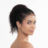 Curly Top Knot Natural Black