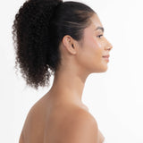 Curly Top Knot Natural Black