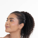 Curly Top Knot Natural Black