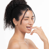 Curly Top Knot Dark Brown