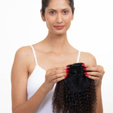 Curly Top Knot Medium Chocolate Brown