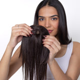 Mini Topper with Bangs Dark Brown