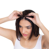 Mini Topper with Bangs Dark Brown