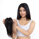 Mini Topper with Bangs Natural Black