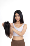 Mini Topper with Bangs Natural Black