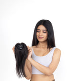 Mini Topper with Bangs Natural Black