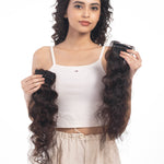 2 Clip Side Patches (Curly) Dark Brown