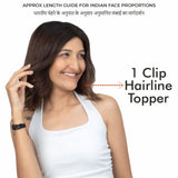 1 Clip Hairline Topper – Dark Brown