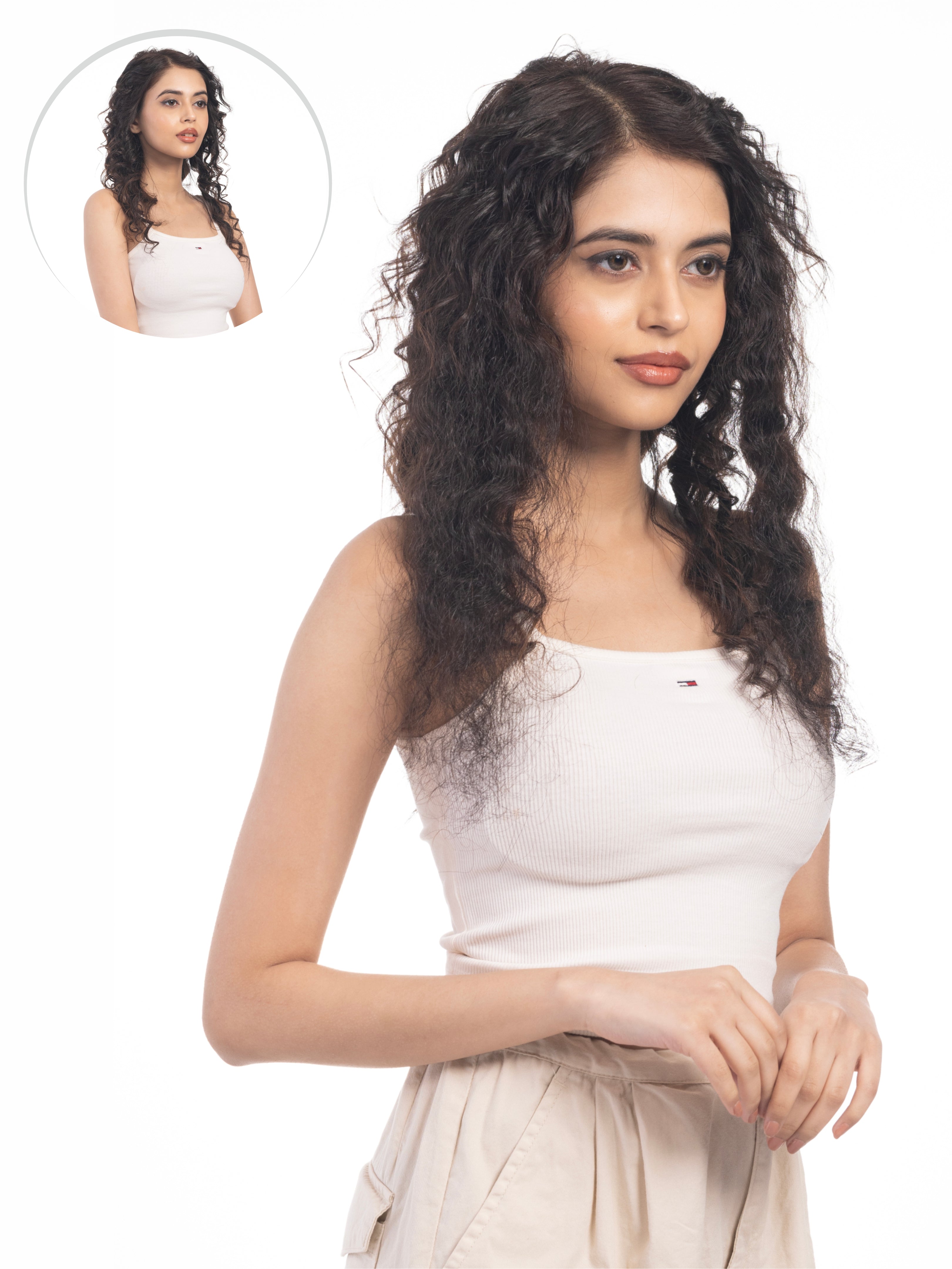 2 Clip Side Patches (Curly) Dark Brown