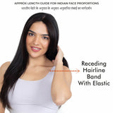 Receding Hairline Band With Elastic Dark Brown