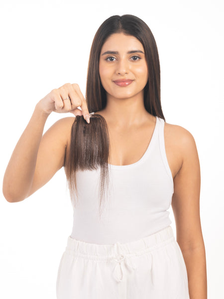 Clip in Bangs (small) Medium Chocolate Brown