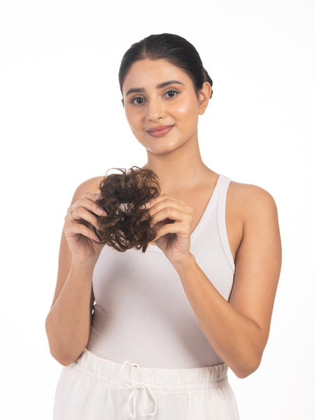 Scrunchie (Curly) Medium Chocolate Brown