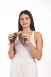 Front Fringe Medium Chocolate Brown