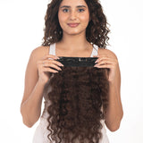 4 Clip Volumizer (Curly) Medium Chocolate Brown