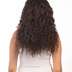 8 Clip Ear to Ear Volumizer (Curly) Medium Chocolate Brown