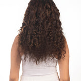 8 Clip Ear to Ear Volumizer (Curly) Medium Chocolate Brown
