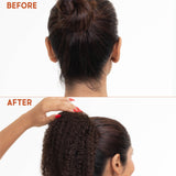 Curly Top Knot Medium Chocolate Brown