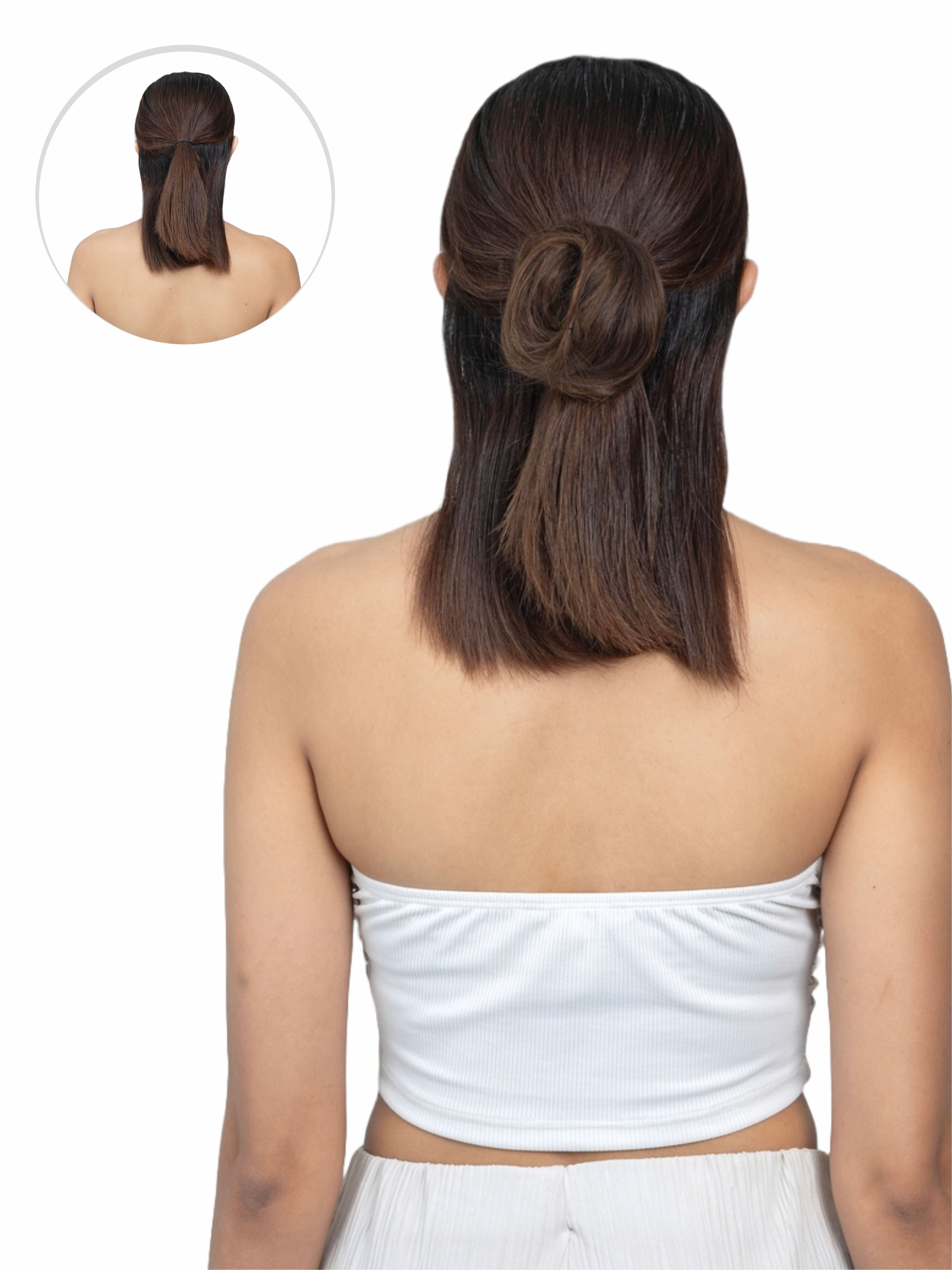 Clip On Bun - Medium Chocolate Brown