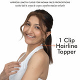 1 Clip Hairline Topper – Medium Chocolate Brown