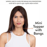 Mini Topper with Bangs Medium Chocolate Brown