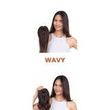 Mini Topper with Bangs Medium Chocolate Brown