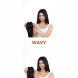 Mini Topper with Bangs Natural Black