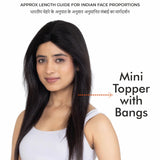 Mini Topper with Bangs Natural Black