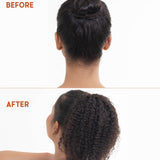 Curly Top Knot Natural Black