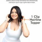 1 Clip Hairline Topper – Natural Black