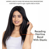 Receding Hairline Band With Elastic Natural Black