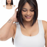 Mini Topper with Bangs Natural black